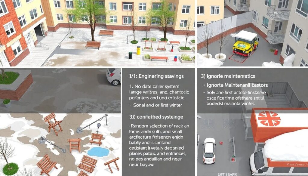 Тренды благоустройства дворов и общественных пространств в новых жилых комплексах - иллюстрация
